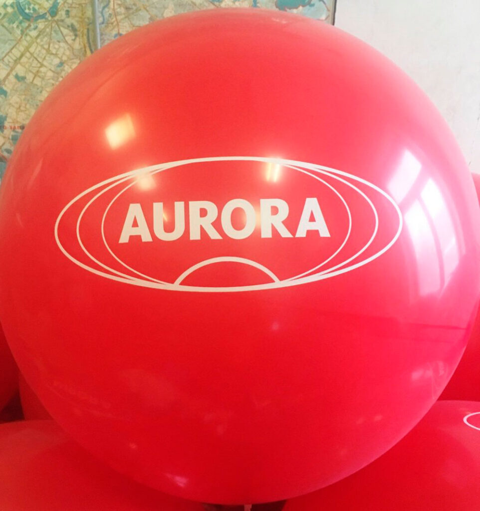 Большой воздушный шарик с печатью aurora