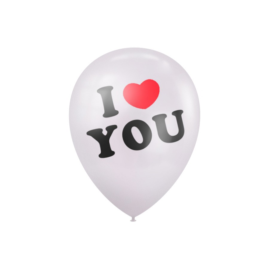 Воздушный шарик с логотипом i love you